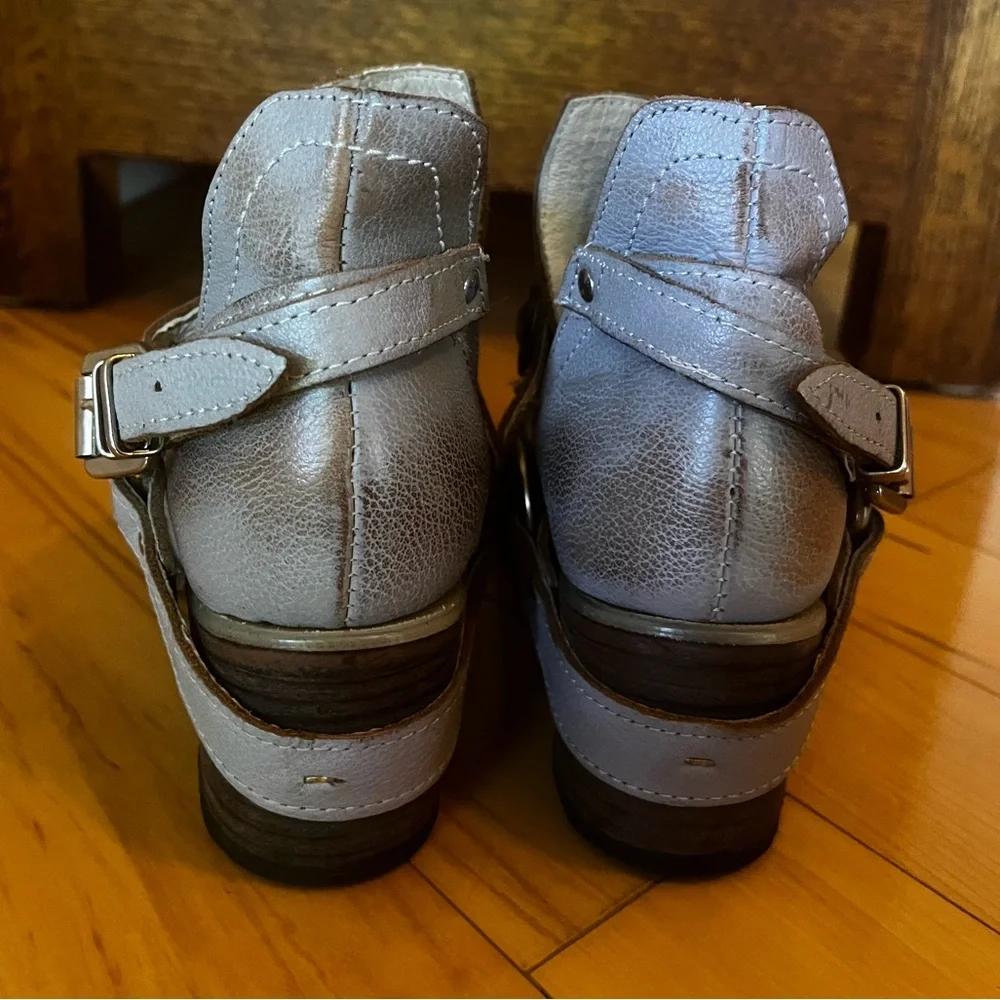 Freebird Mystic Boho Cowgirl Western Conches Brown Taupe Boots Booties, Size 6 - Picture 6 of 10